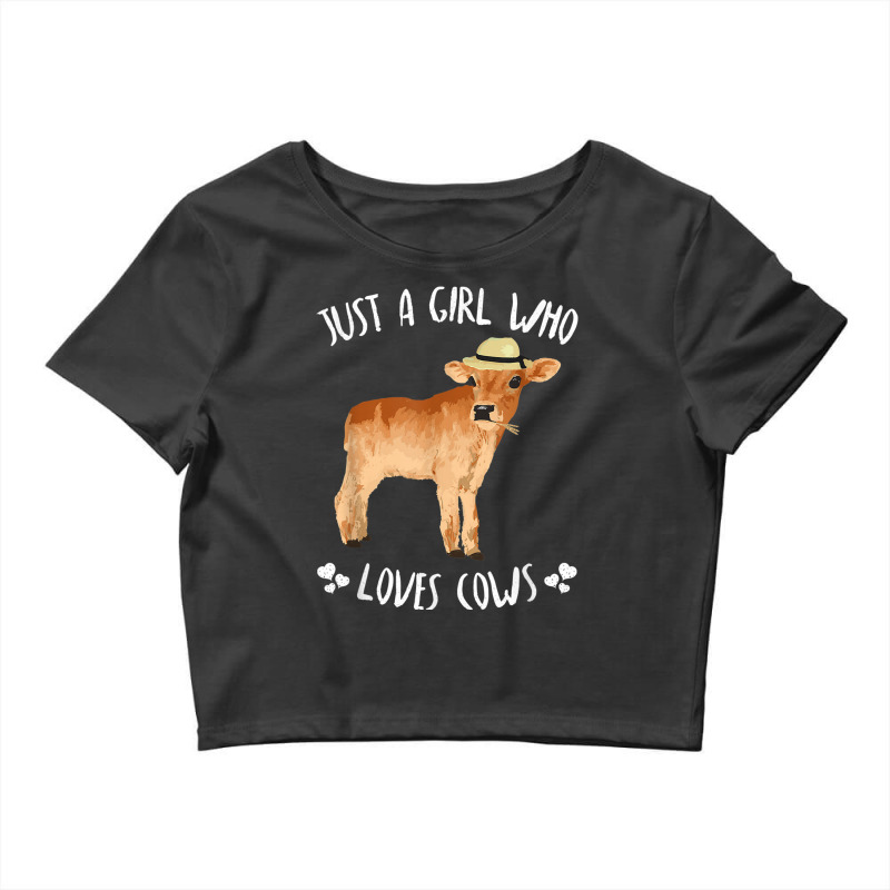 Fun Cute Just A Girl Who Loves Cows Crop Top by MadisonDesign | Artistshot