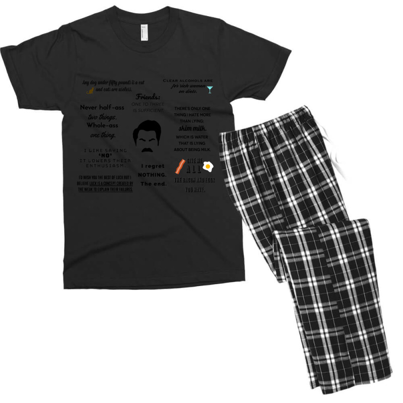 Vintage Retro Ron Swanson Mens Funny Men's T-shirt Pajama Set by ArtistNoah | Artistshot