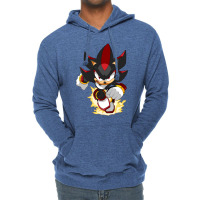 Black Super Hedgehog Running Forward Lightweight Hoodie | Artistshot