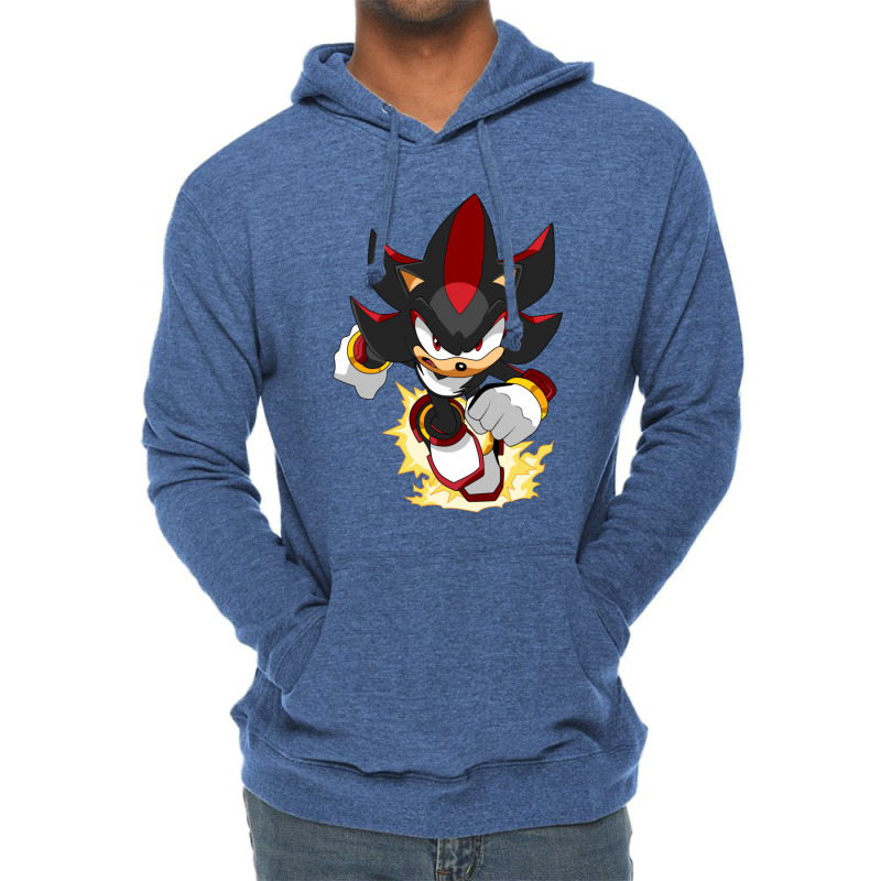 Black Super Hedgehog Running Forward Lightweight Hoodie | Artistshot