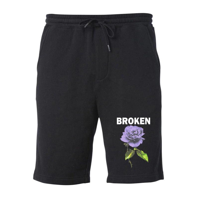 Broken With Flower [tb] Fleece Short | Artistshot