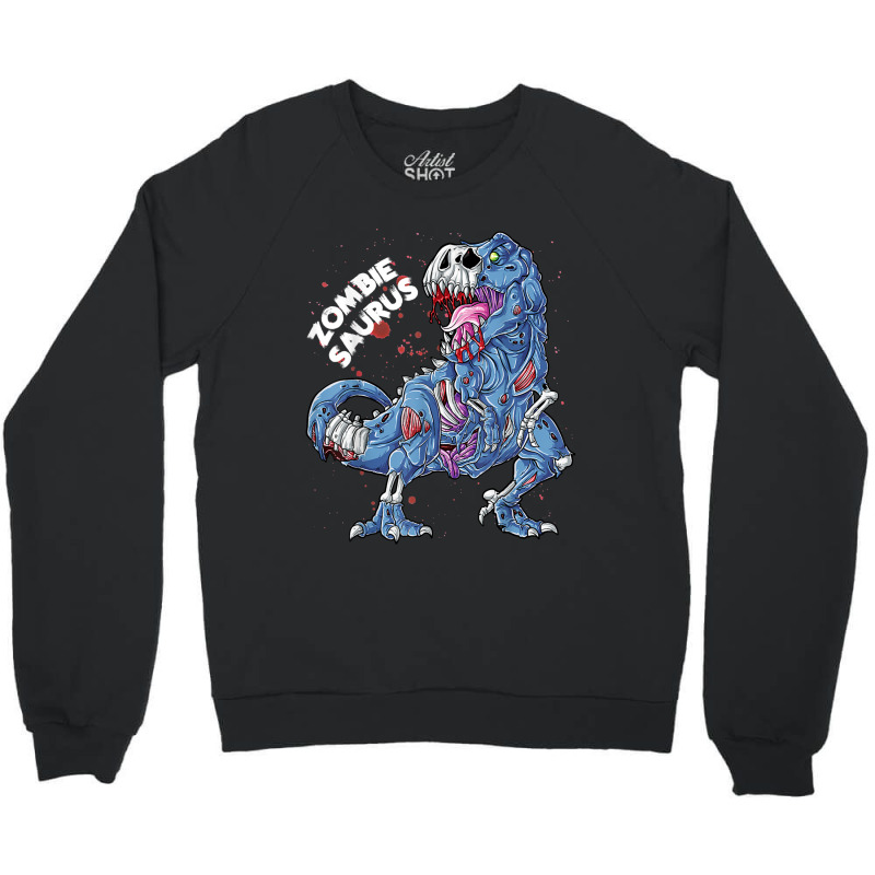 Zombie Saurus Halloween Boys Dinosaur T Rex Skeleton Skull Women Men Crewneck Sweatshirt | Artistshot