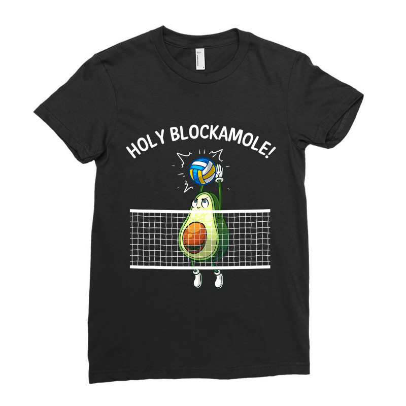 Funny Volleyball For Men Women Holy Guacamole Player Blocker T Shirt Ladies Fitted T-Shirt by sieuduong86 | Artistshot