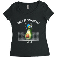 Funny Volleyball For Men Women Holy Guacamole Player Blocker T Shirt Women's Triblend Scoop T-shirt | Artistshot