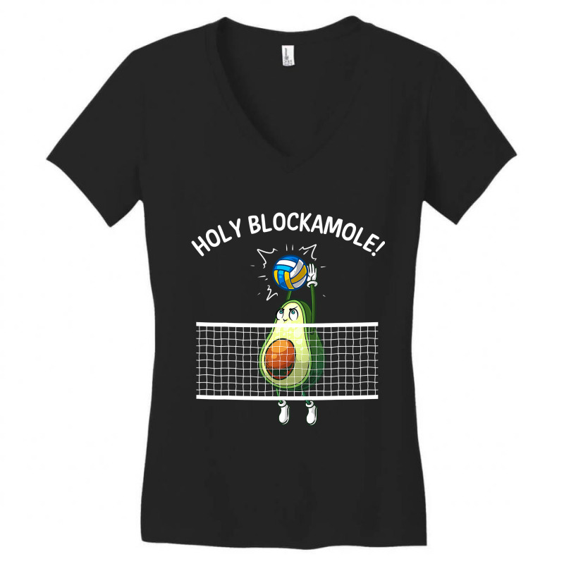 Funny Volleyball For Men Women Holy Guacamole Player Blocker T Shirt Women's V-Neck T-Shirt by sieuduong86 | Artistshot