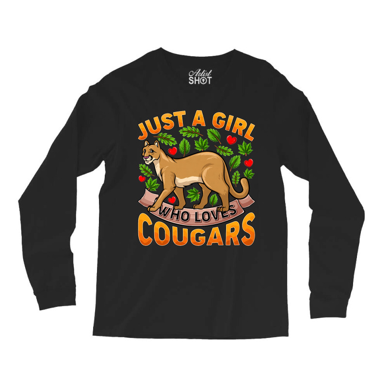 Funny Cougar Animal Lover Just A Girl Who Loves Cougars Premium Long Sleeve Shirts by MadisonDesign | Artistshot