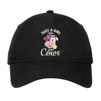 Funny Just A Girl Who Loves Cows Cow Farmer Farm Women Adjustable Cap | Artistshot