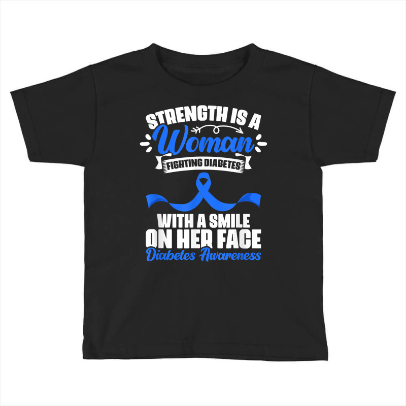 Woman Fighting Diabetes Warrior Diabetic Diabetes Awareness T Shirt Toddler T-shirt | Artistshot