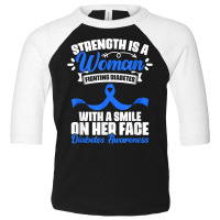 Woman Fighting Diabetes Warrior Diabetic Diabetes Awareness T Shirt Toddler 3/4 Sleeve Tee | Artistshot