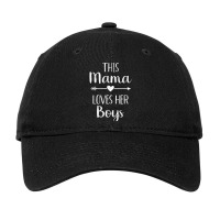 Mom This Mama Loves Her Boys Art Character Adjustable Cap | Artistshot