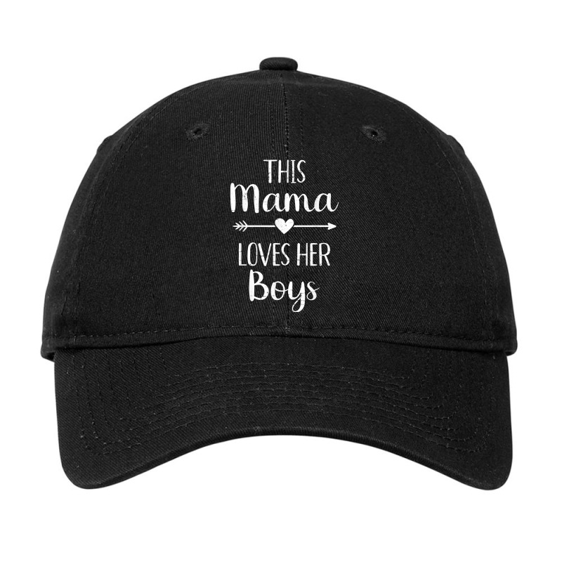 Mom This Mama Loves Her Boys Art Character Adjustable Cap | Artistshot