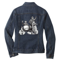 Motorcycle Sidecar Fans Motorcyclists T Shirt Ladies Denim Jacket | Artistshot