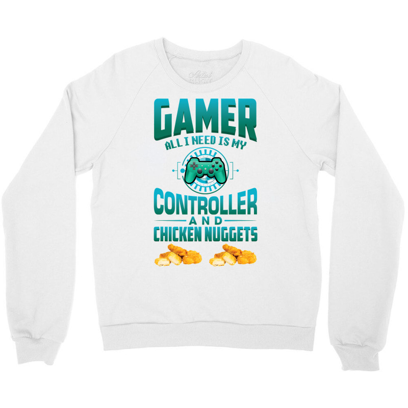 Gamer  For Kids Adults Video Games Chicken Nuggets Crewneck Sweatshirt | Artistshot