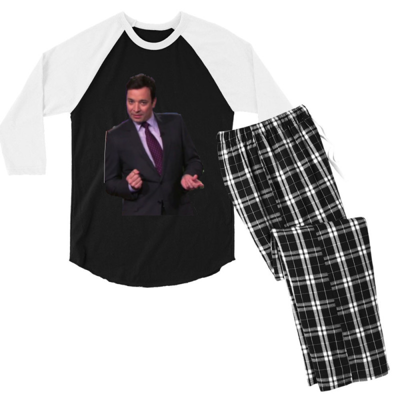 Day Gift Jimmy Fallon Funny Gift Men's 3/4 Sleeve Pajama Set by ArtistKelton | Artistshot