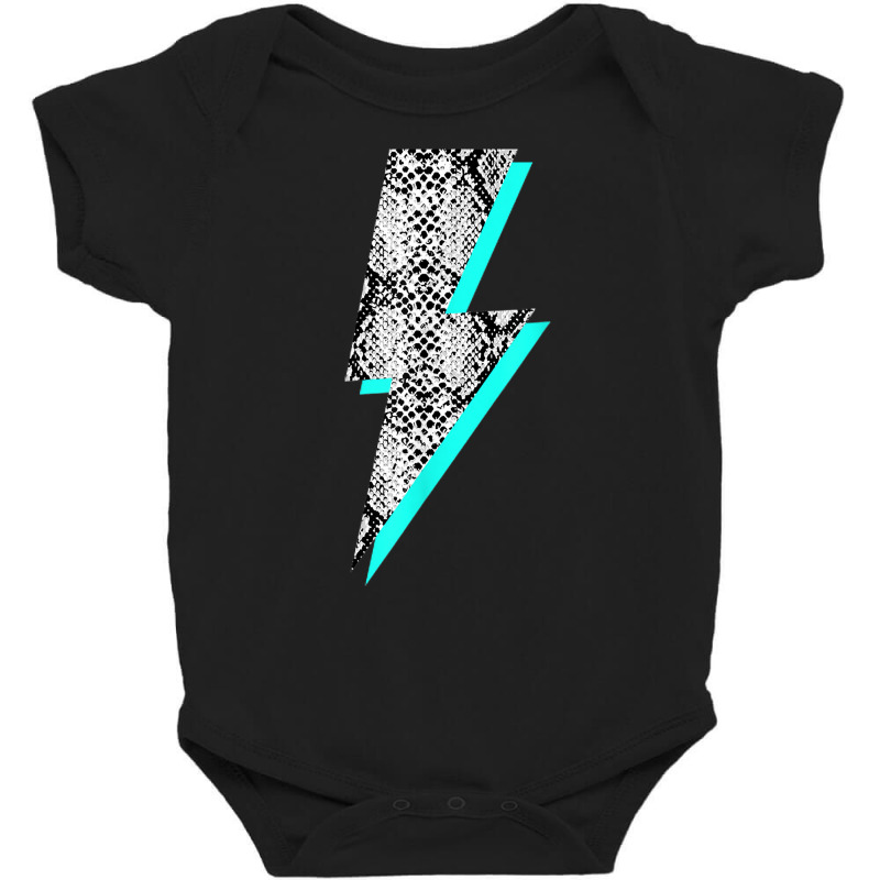 Snakeskin Lightning Bolt Animal Print T Shirt Baby Bodysuit by liobuthieleb3 | Artistshot