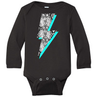 Snakeskin Lightning Bolt Animal Print T Shirt Long Sleeve Baby Bodysuit | Artistshot