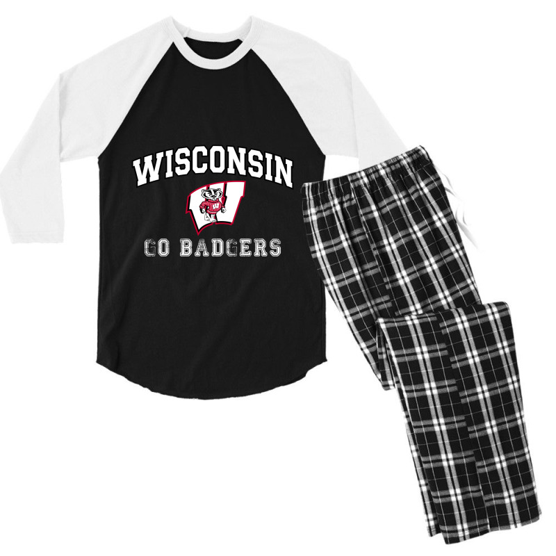 Wisconsin Go Badgers Men's 3/4 Sleeve Pajama Set | Artistshot