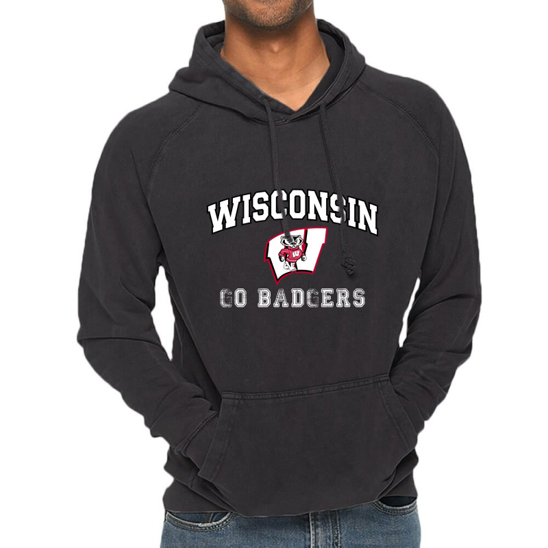 Wisconsin Go Badgers Vintage Hoodie | Artistshot