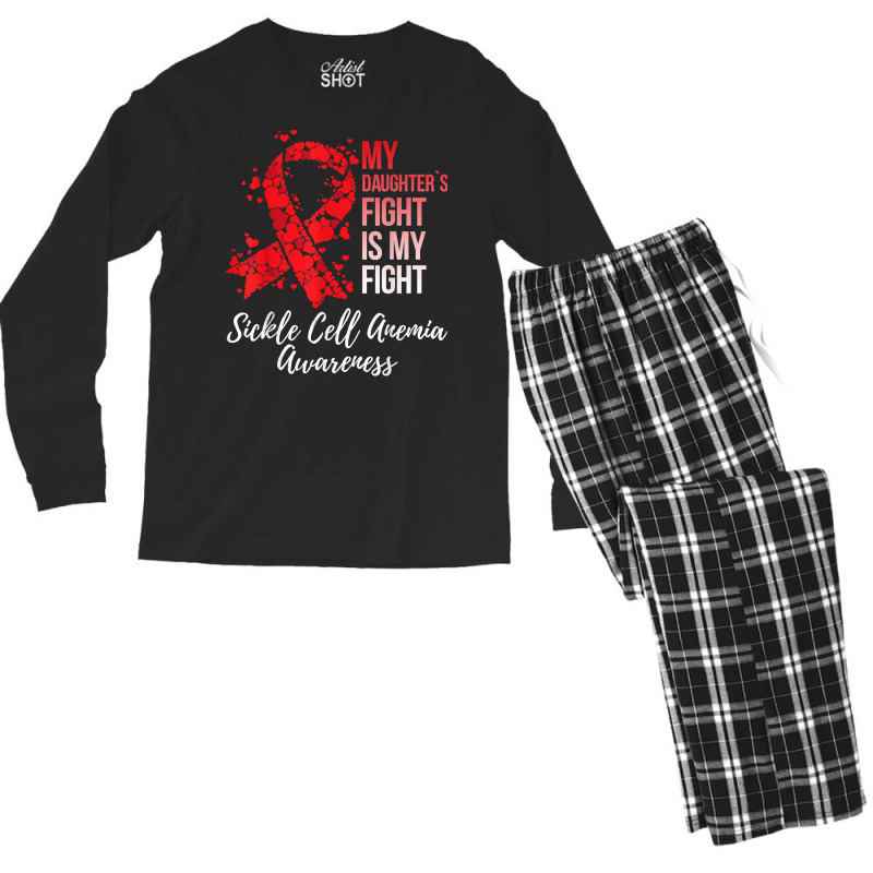 My Daughter’s Fight Is My Fight Sickle Cell Anemia Awareness T Shirt Men's Long Sleeve Pajama Set by plancefbtluceka | Artistshot