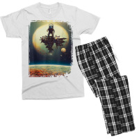 Astronaut Stranded On A Destroyed Space Station Solar System T Shirt Men's T-shirt Pajama Set | Artistshot