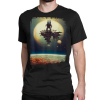 Astronaut Stranded On A Destroyed Space Station Solar System T Shirt Classic T-shirt | Artistshot