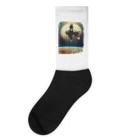 Astronaut Stranded On A Destroyed Space Station Solar System T Shirt Socks | Artistshot