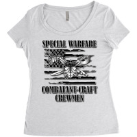 Us Naval Swcc (back Design) Pullover Hoodie Women's Triblend Scoop T-shirt | Artistshot