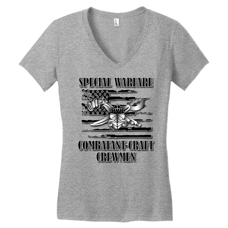 Us Naval Swcc (back Design) Pullover Hoodie Women's V-Neck T-Shirt by munceylsareiasjr | Artistshot