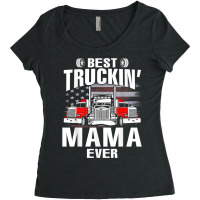 Best Truckin' Mama Ever Usa Flag Father's Day T Shirt Women's Triblend Scoop T-shirt | Artistshot