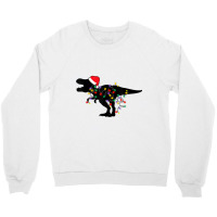 Dinosaur Christmas Lights T Rex Xmas Pajamas Boys Kids Adult Graphic Crewneck Sweatshirt | Artistshot