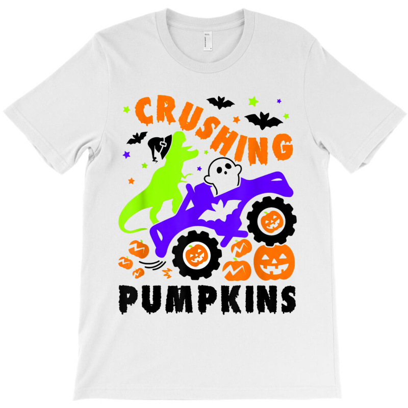 Happy Halloween Crushing Pumpkin Monster Truck Dinosaur Funny Gifts Me T-shirt | Artistshot