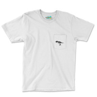 T Rex Trex Dino Dinosaur Black White Sceleton Art Mens My Favorite Pocket T-shirt | Artistshot