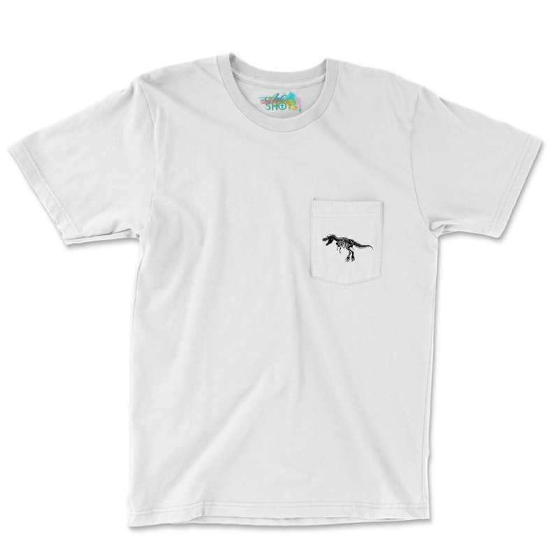 T Rex Trex Dino Dinosaur Black White Sceleton Art Mens My Favorite Pocket T-shirt | Artistshot