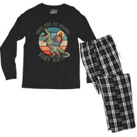 They See Me Roarin They Hatin - Jesus Riding A Dinosaur Music Retro Men's Long Sleeve Pajama Set | Artistshot