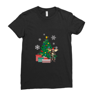 Gremlin Around The Christmas Tree Ladies Fitted T-shirt Designed By Clubhouses19