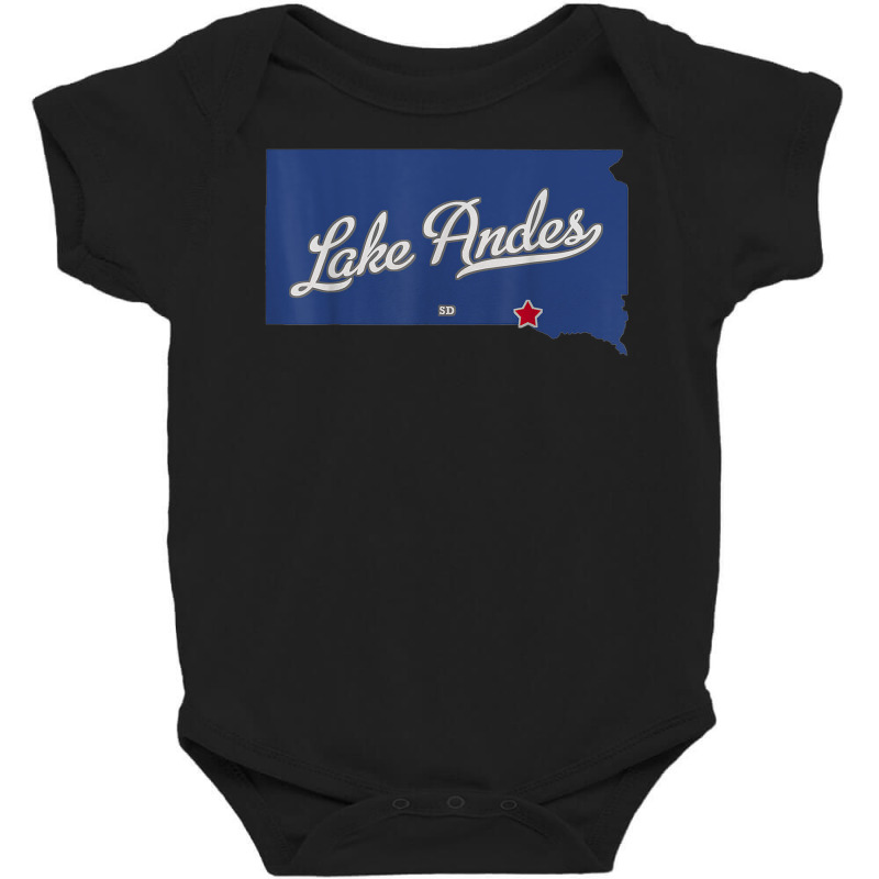 Lake Andes South Dakota Sd Map T Shirt Baby Bodysuit by dubrayhecallezhd | Artistshot