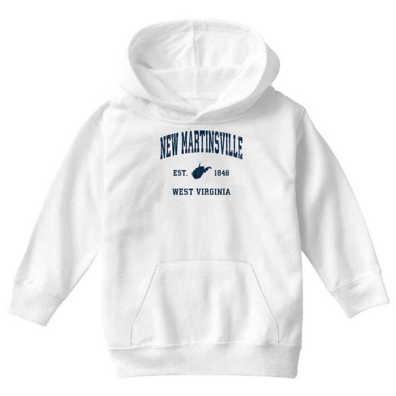 New Martinsville West Virginia Wv Vintage Athletic Navy Spor T Shirt Youth Hoodie | Artistshot