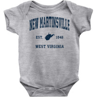 New Martinsville West Virginia Wv Vintage Athletic Navy Spor T Shirt Baby Bodysuit | Artistshot