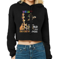 Giraffe Autism Seeing The World From Different Angle Tshirt T Shirt Cropped Hoodie | Artistshot