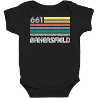 Retro Bakersfield Area Code 661 California Flag T Shirt Baby Bodysuit | Artistshot