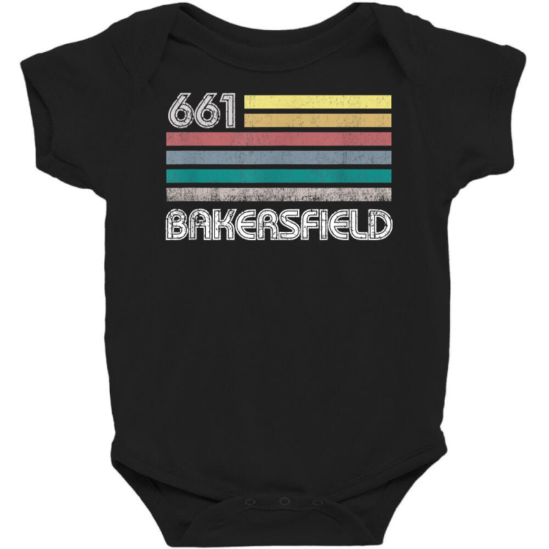 Retro Bakersfield Area Code 661 California Flag T Shirt Baby Bodysuit by dubrayhecallezhd | Artistshot