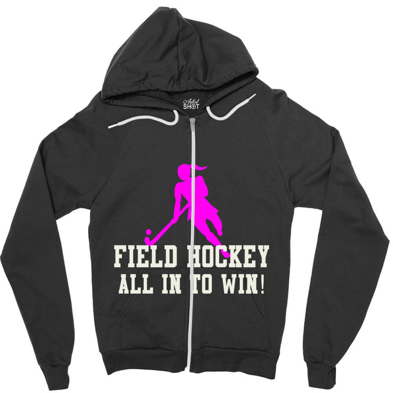 Girls Field Hockey For Kids And Adults Long Sleeve T Shirt Zipper Hoodie | Artistshot