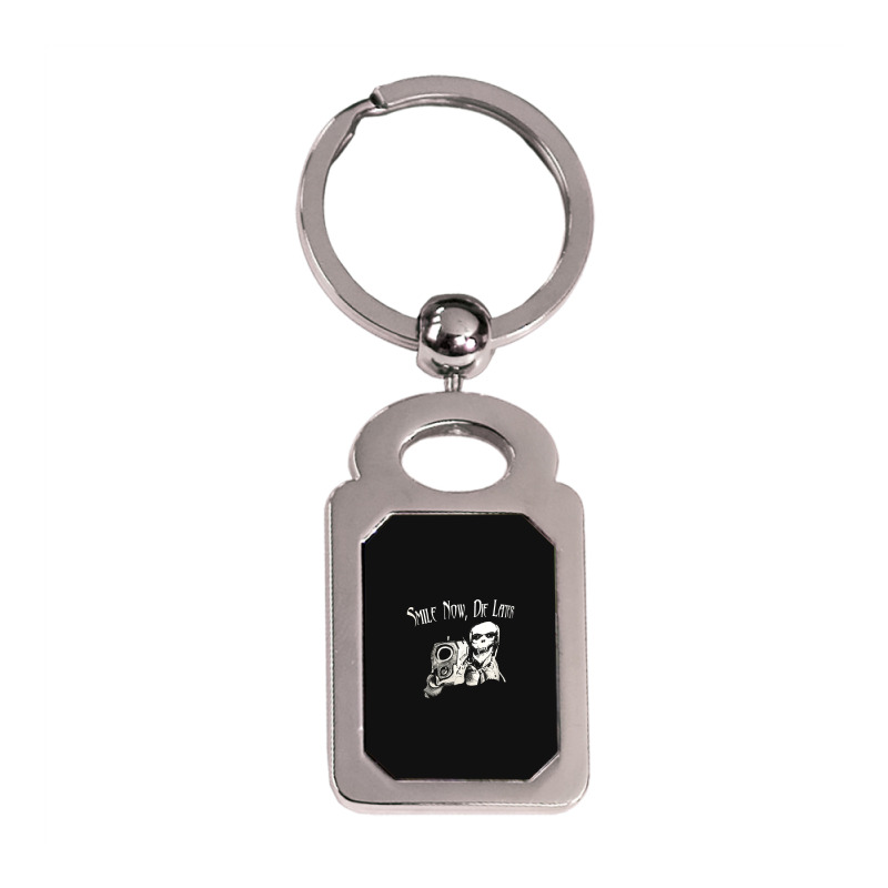 Smile Now Die Later, Smile Now Die Laters, The Smile Now Die Later, Sm Silver Rectangle Keychain | Artistshot