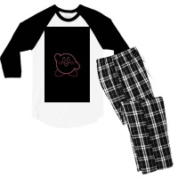 Minimalist Kirby With Face Men's 3/4 Sleeve Pajama Set | Artistshot