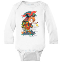 Wolf The Traveler Long Sleeve Baby Bodysuit | Artistshot