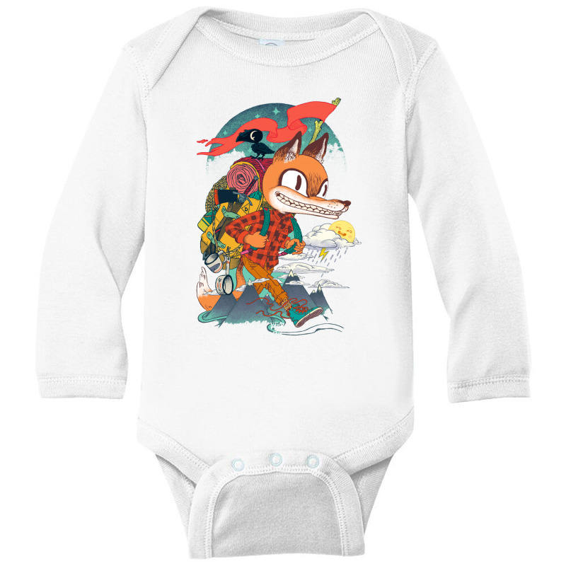 Wolf The Traveler Long Sleeve Baby Bodysuit by Disgus_Thing | Artistshot