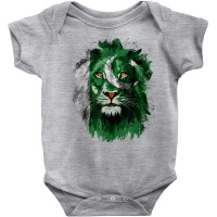 Pakistan Flag Lion Face Pakistani Pride Vintage T Shirt Baby Bodysuit | Artistshot