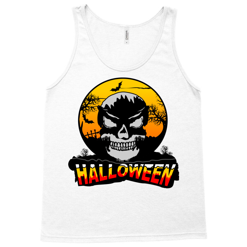 Halloween Graphic T-shirt Design And Typography Tank Top | Artistshot