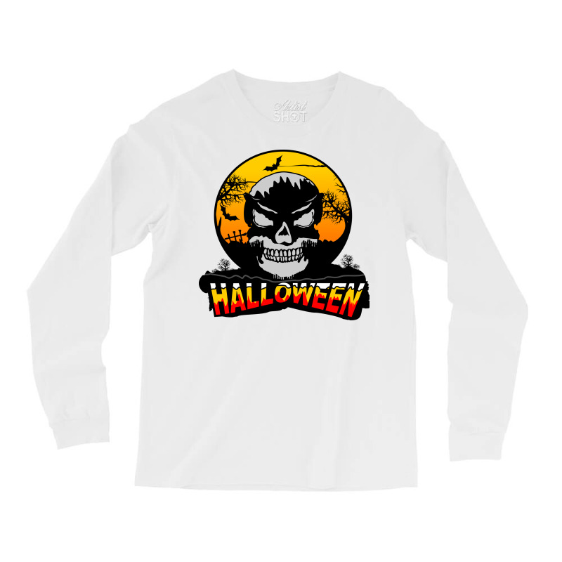 Halloween Graphic T-shirt Design And Typography Long Sleeve Shirts | Artistshot