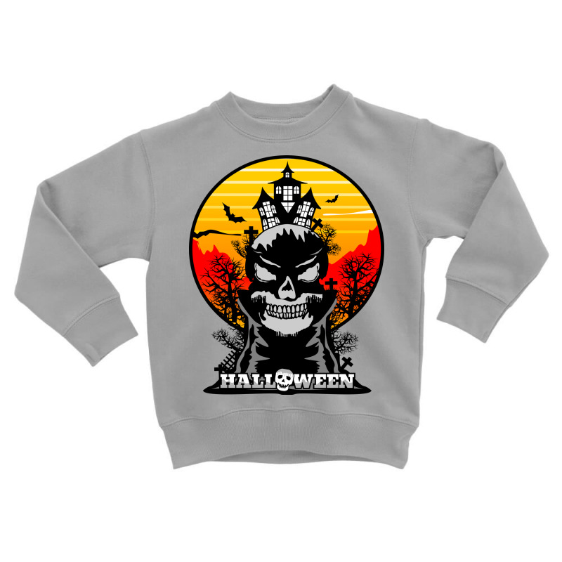 Halloween Graphic T-shirt Design And Typography Toddler Sweatshirt | Artistshot